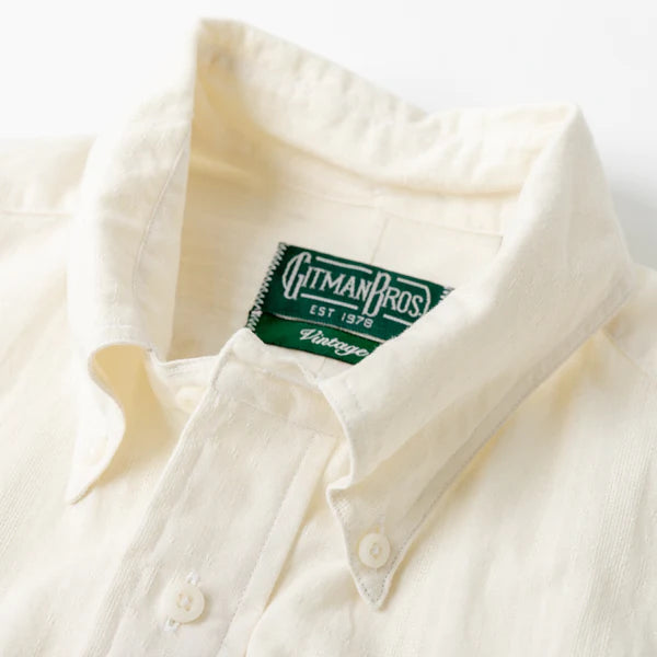Gitman Vintage Creme Self Woven Cotton/Linen Shirt