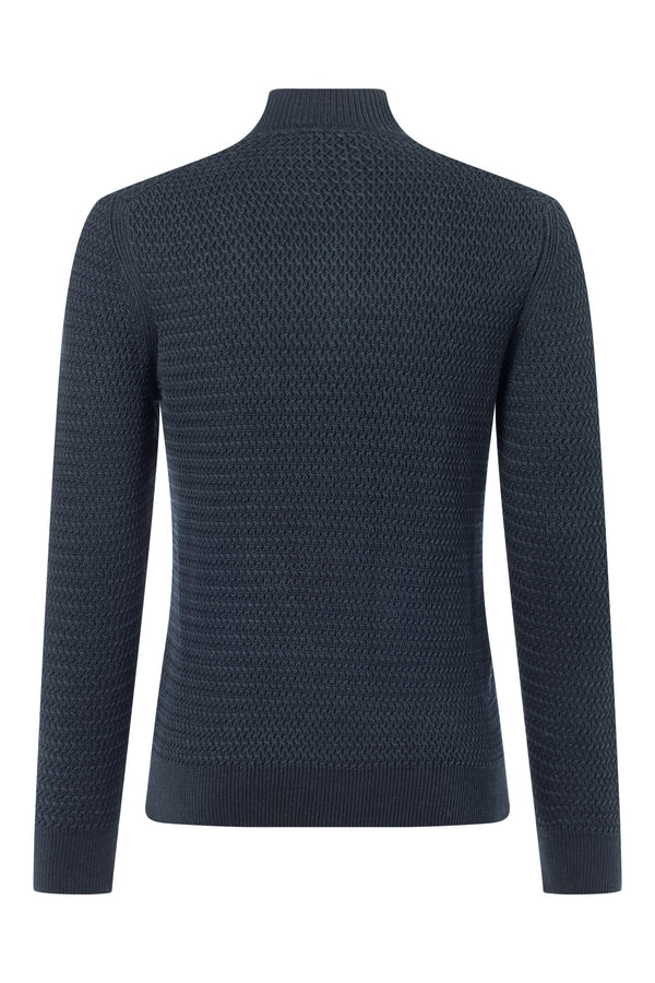 Strellson Adrian Navy 1/4 Zip Cable Sweater