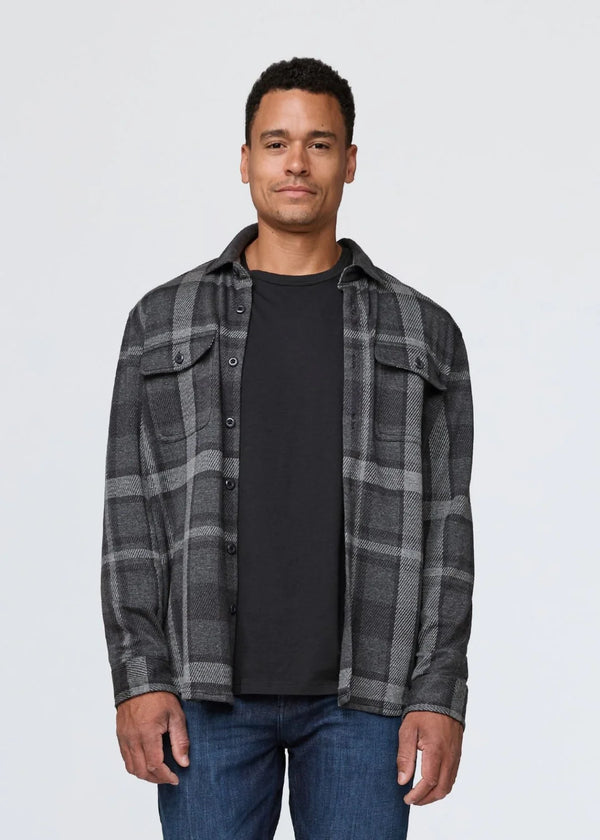 DU/ER Performance Flannel Button Down Charcoal