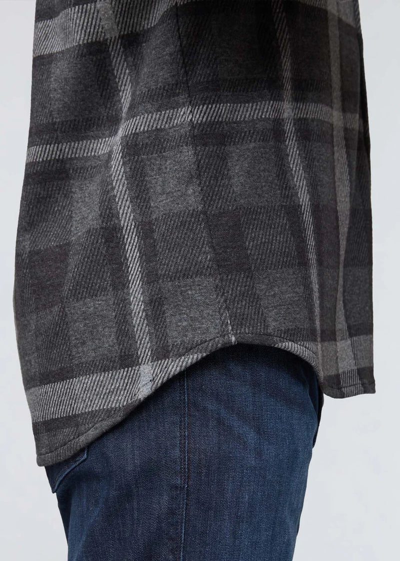 DU/ER Performance Flannel Button Down Charcoal