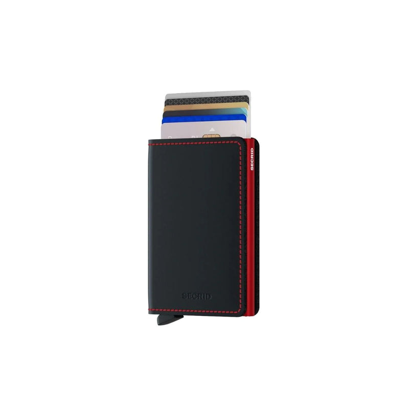 Secrid  Slim Wallet Matte Black and Red