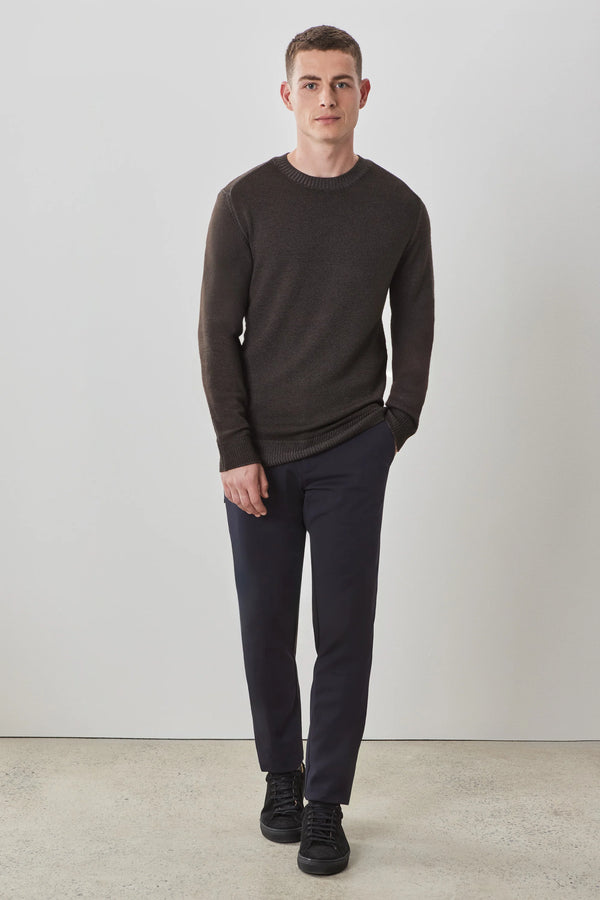 Robert Barakett Bertona Brown Crew Neck Sweater