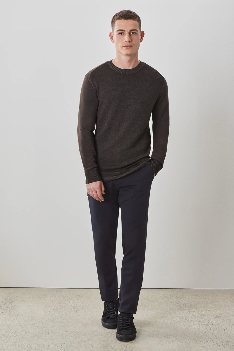Robert Barakett Bertona Brown Crew Neck Sweater