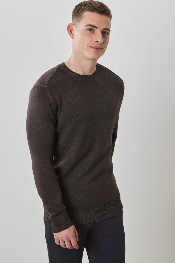 Robert Barakett Bertona Brown Crew Neck Sweater