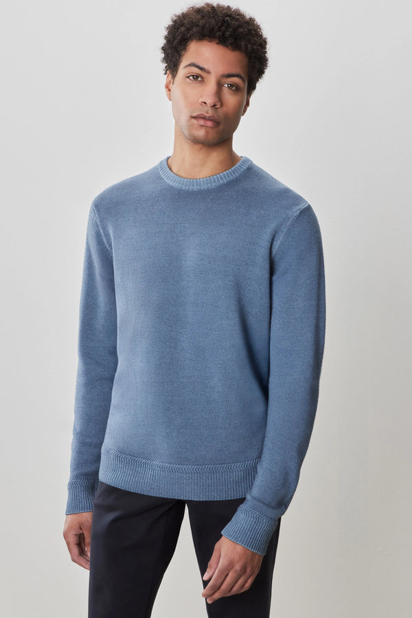 Robert Barakett Bertona Light Teal Crew Neck Sweater