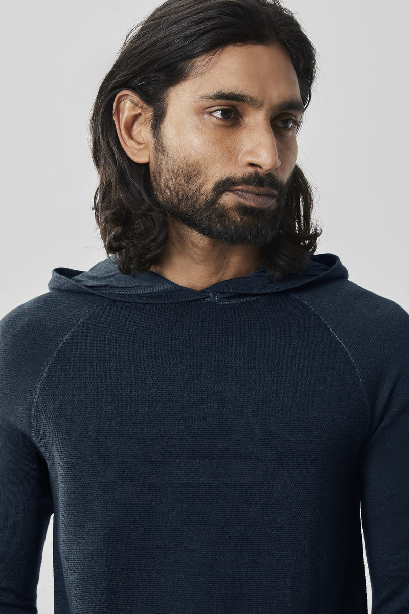 Robert Barakett Newbury Navy Merino Hoodie