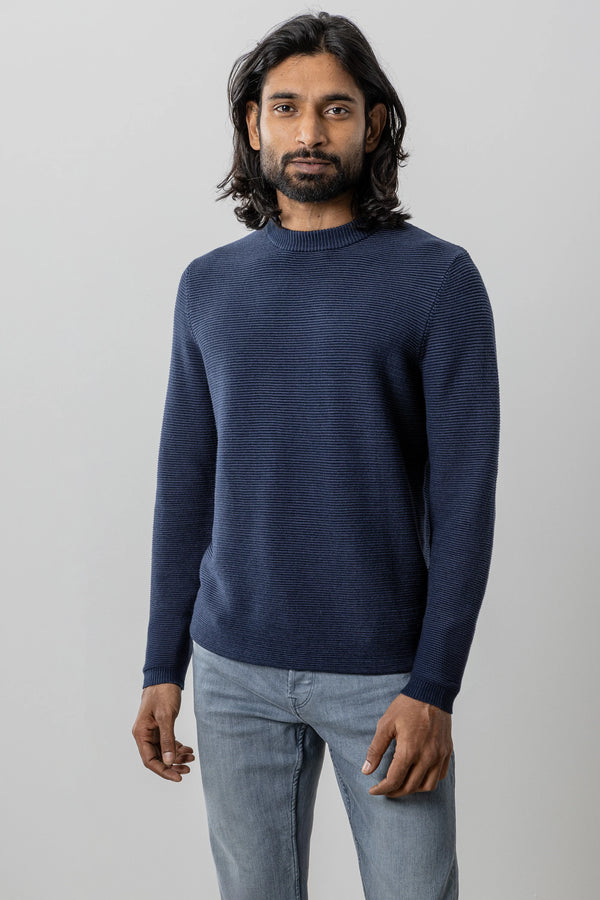 Robert Barakett Cassidy Navy Crew Neck Sweater