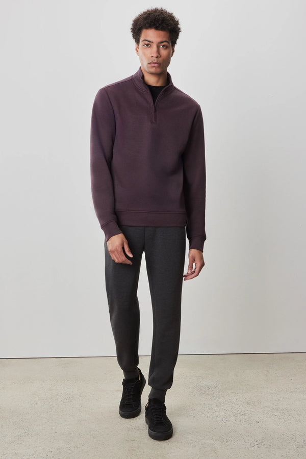 Robert Barakett Yorgos Red 1/4 Zip Sweater