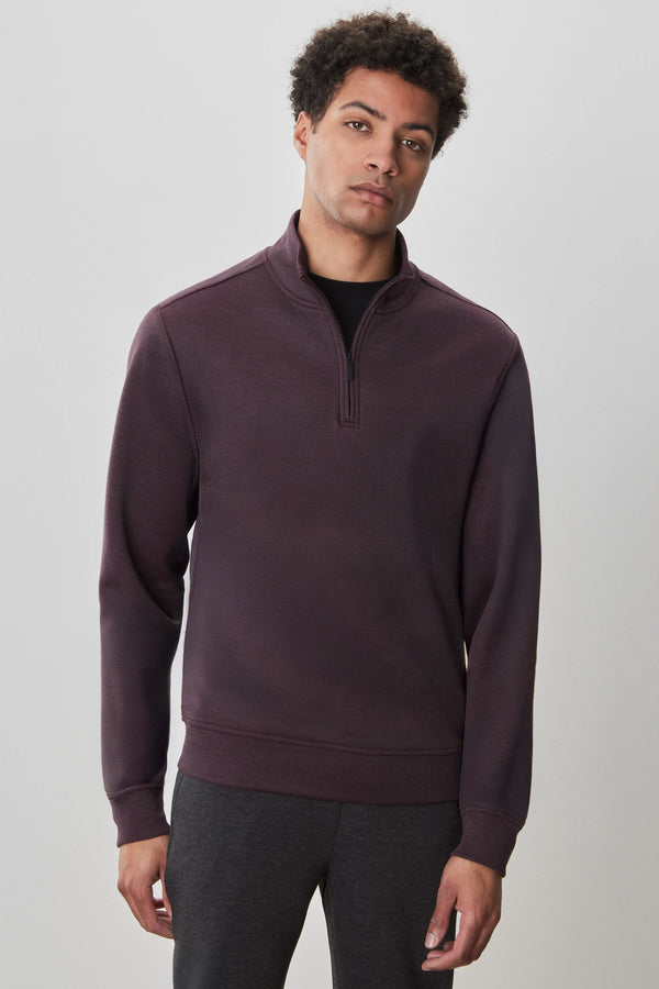 Robert Barakett Yorgos Red 1/4 Zip Sweater