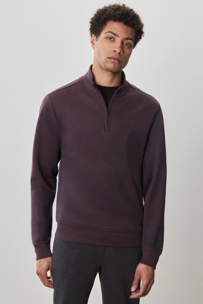 Robert Barakett Yorgos Red 1/4 Zip Sweater