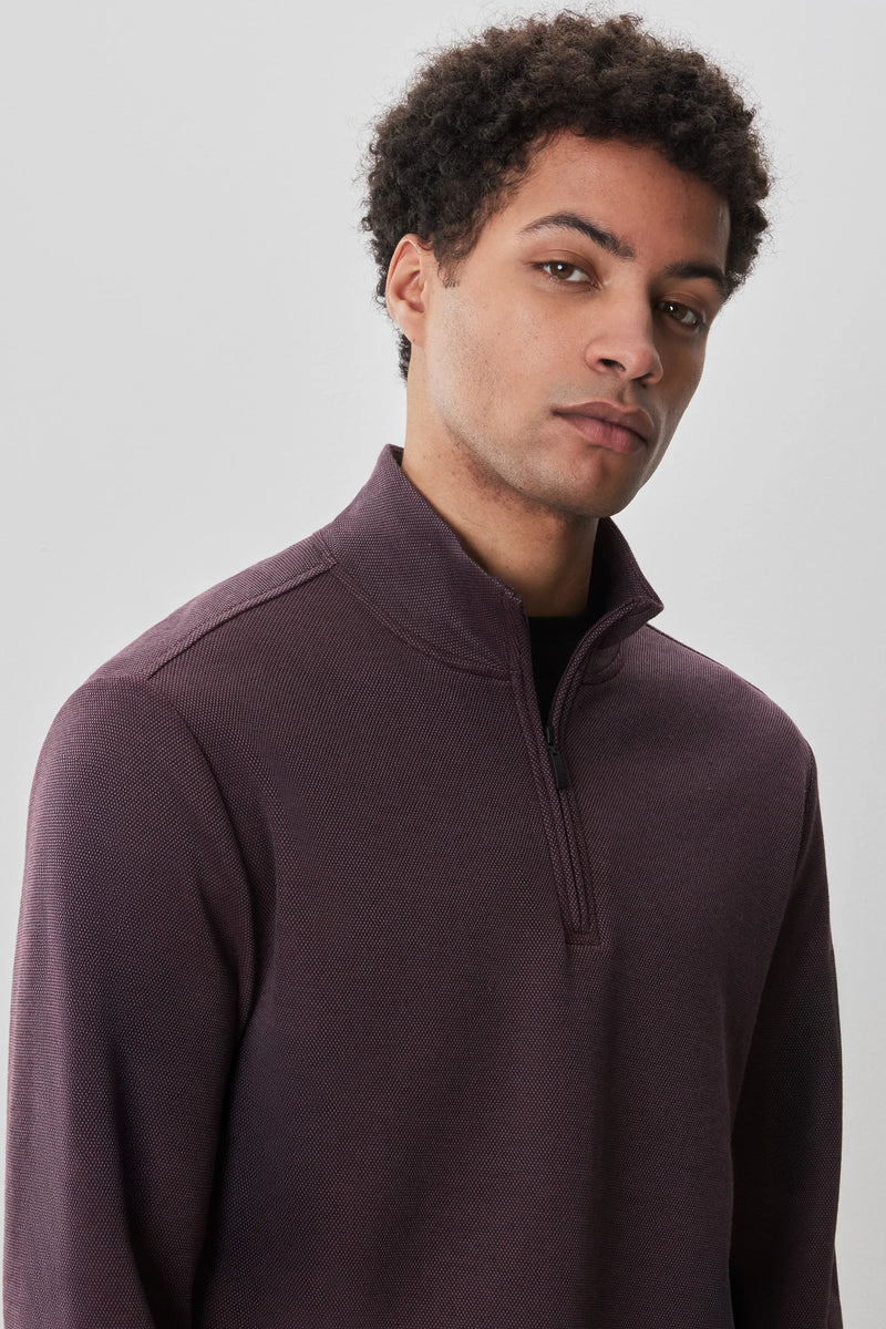 Robert Barakett Yorgos Red 1/4 Zip Sweater