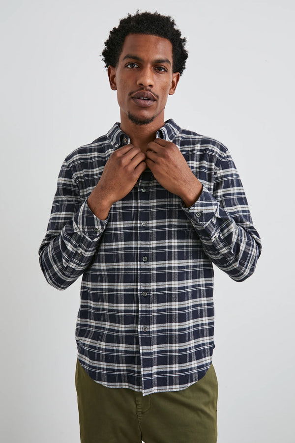 Rails Reid Navy Lentil Cream Check Shirt