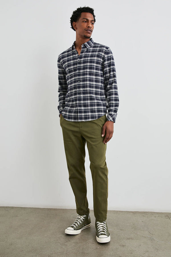 Rails Reid Navy Lentil Cream Check Shirt