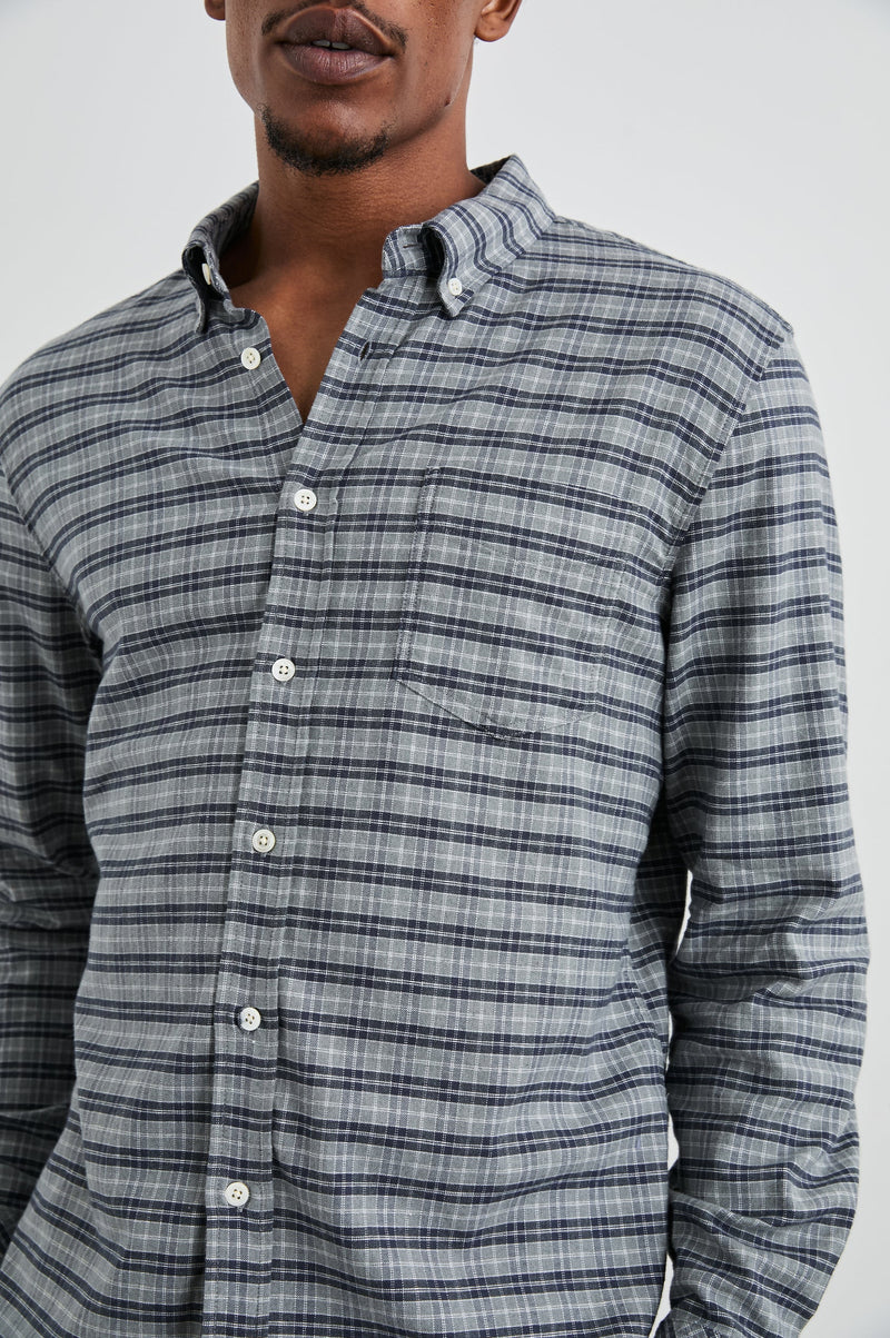 Rails Reid Navy Pumice Check Shirt