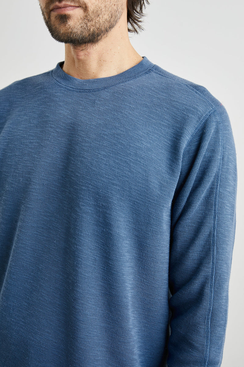 Rails Rheese Cotton Thermal Steel Blue Long Sleeve T-Shirt