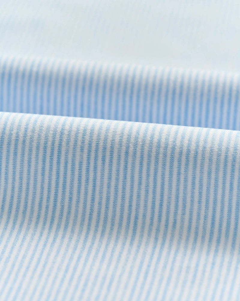 Johnnie O Lyndonn Fine Line Stripe Polo Gulf Blue