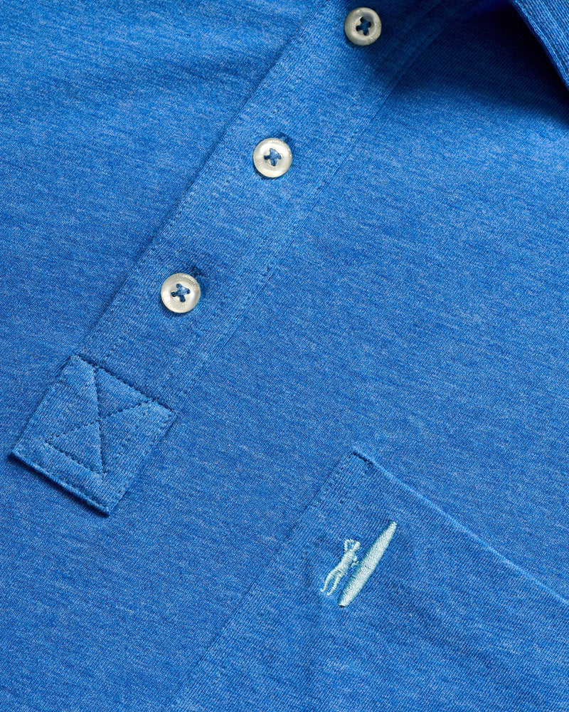 Johnnie O Heathered Original Polo Deep Ocean