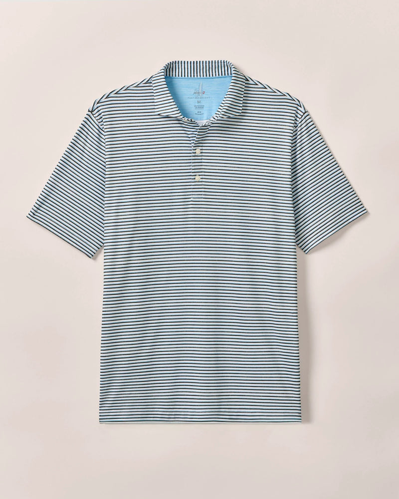 Johnnie O Warwick Stripe Polo Black