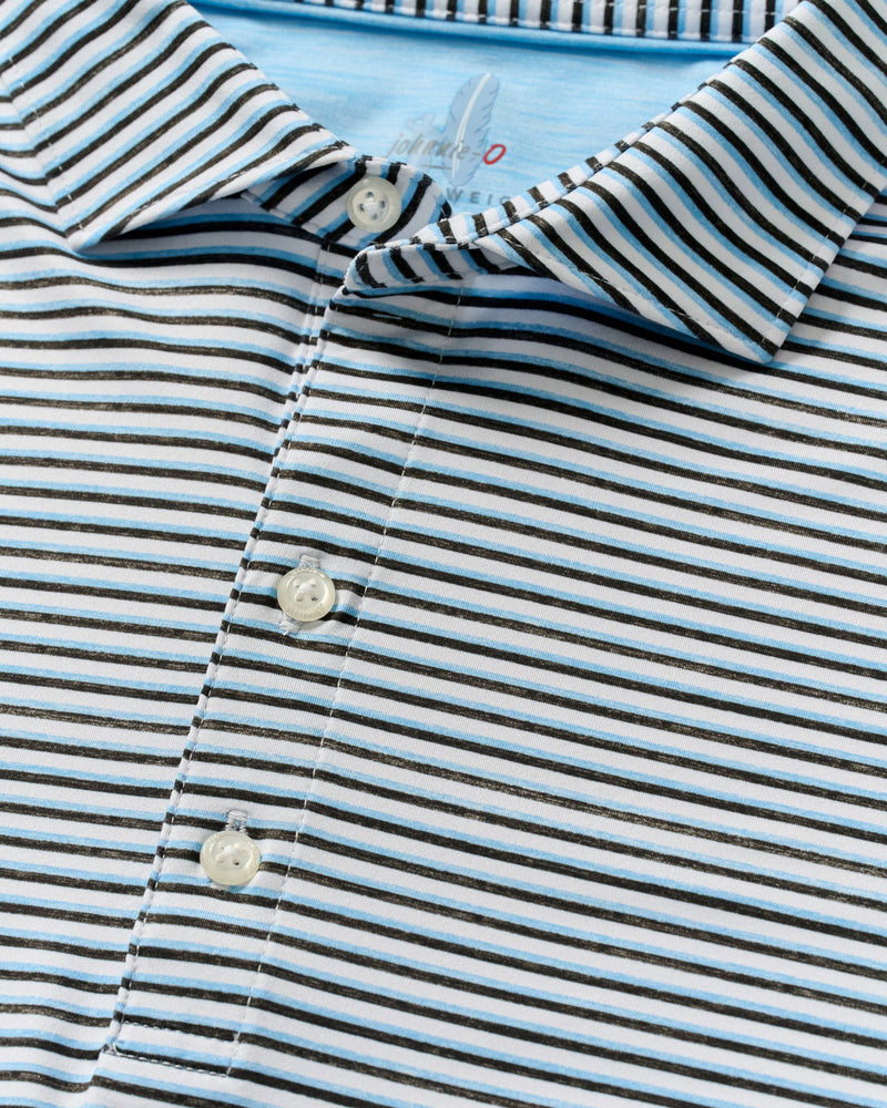 Johnnie O Warwick Stripe Polo Black