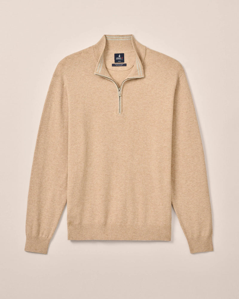 Johnnie O Desmond 1/4 Zip Sweater Sand