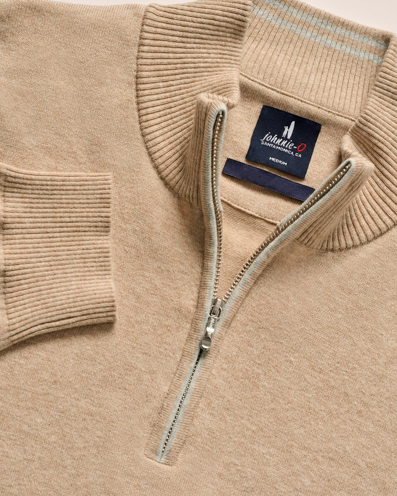 Johnnie O Desmond 1/4 Zip Sweater Sand