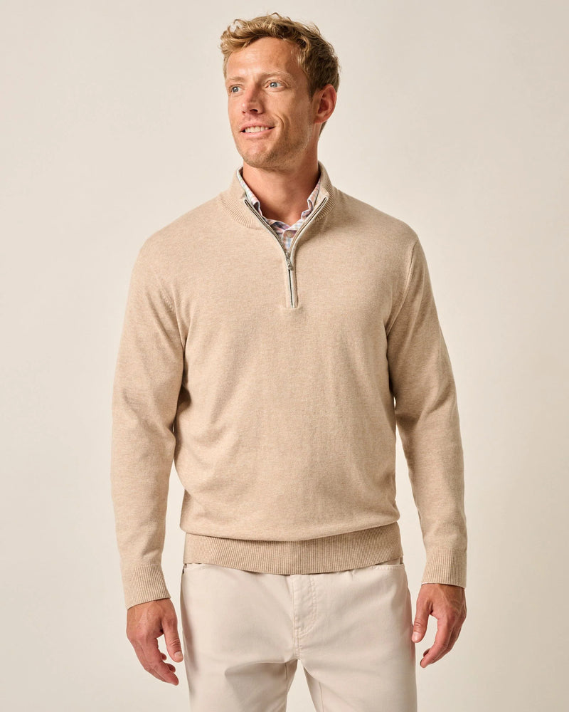 Johnnie O Desmond 1/4 Zip Sweater Sand