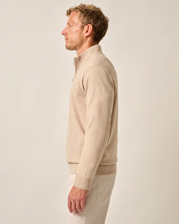 Johnnie O Desmond 1/4 Zip Sweater Sand