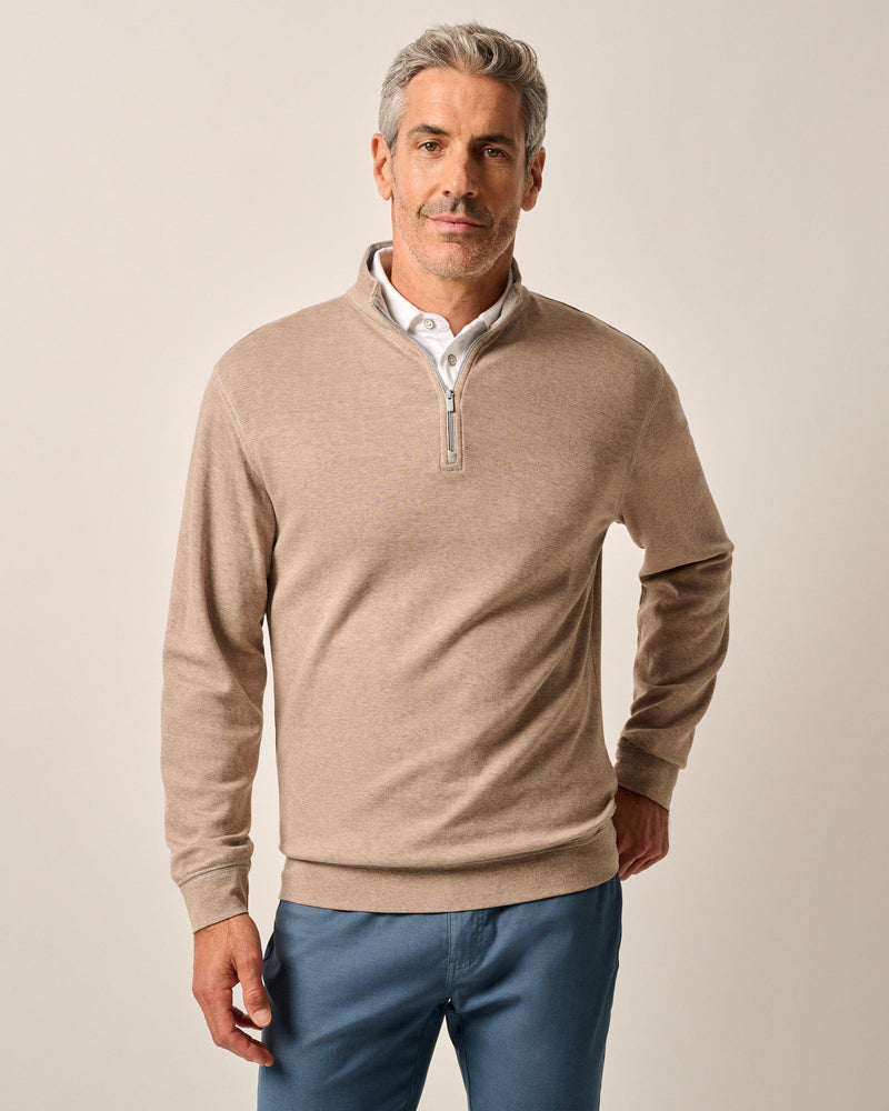 Johnnie O Hanks 1/4 Zip Sweater Hazelnut