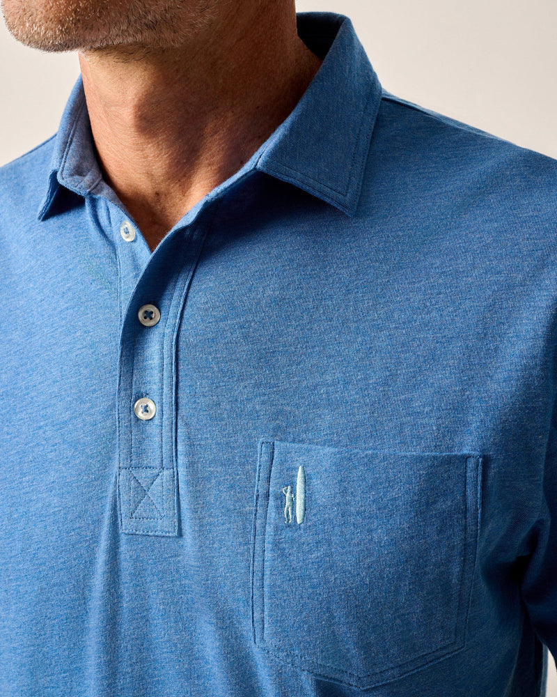 Johnnie O Heathered Original Polo Deep Ocean