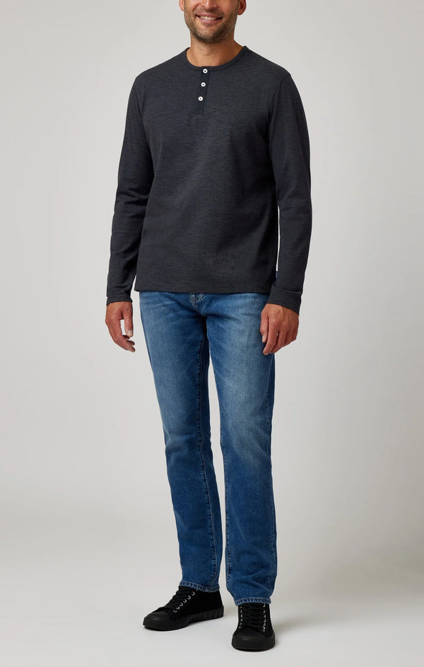 Stone Rose Grey Henley T-Shirt