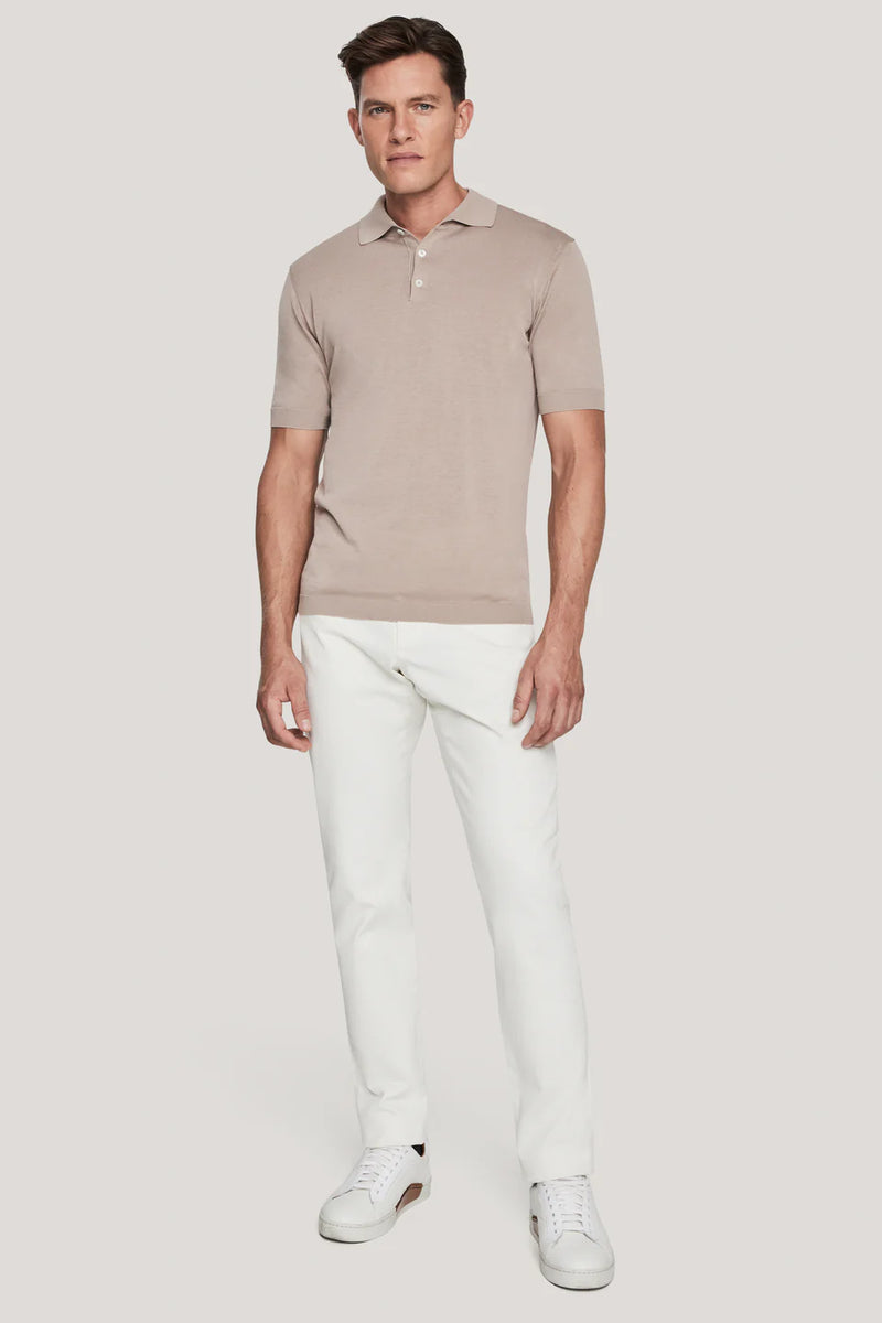 Jack Victor Tupper Short Sleeve Polo Knits Sand