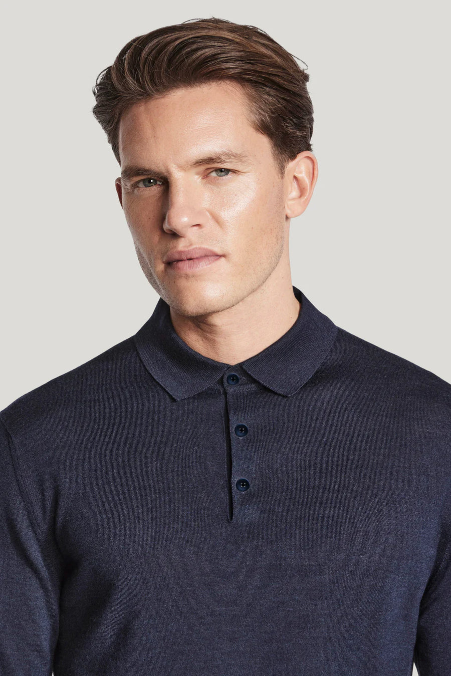 Jack Victor Redfern Polo Knit Long Sleeve Navy – Newman's Menswear