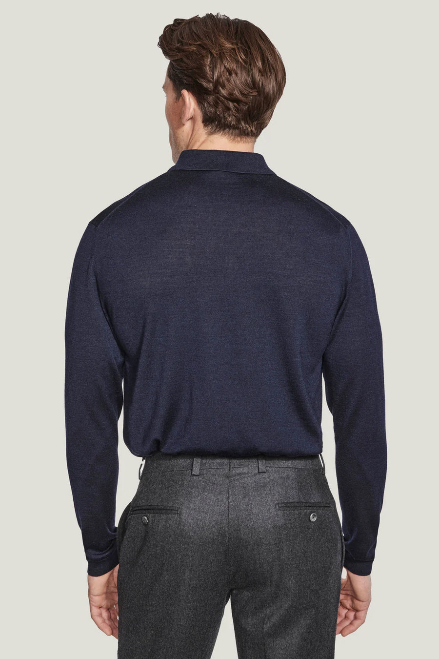 Jack Victor Redfern Polo Knit Long Sleeve Navy – Newman's Menswear