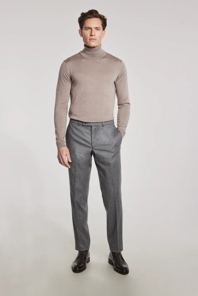 Jack Victor Felix Turtleneck Knit Long Sleeve Tan