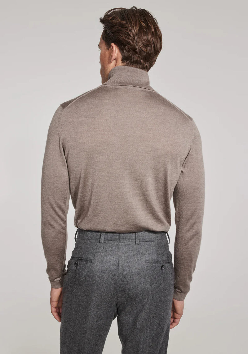 Jack Victor Felix Turtleneck Knit Long Sleeve Tan