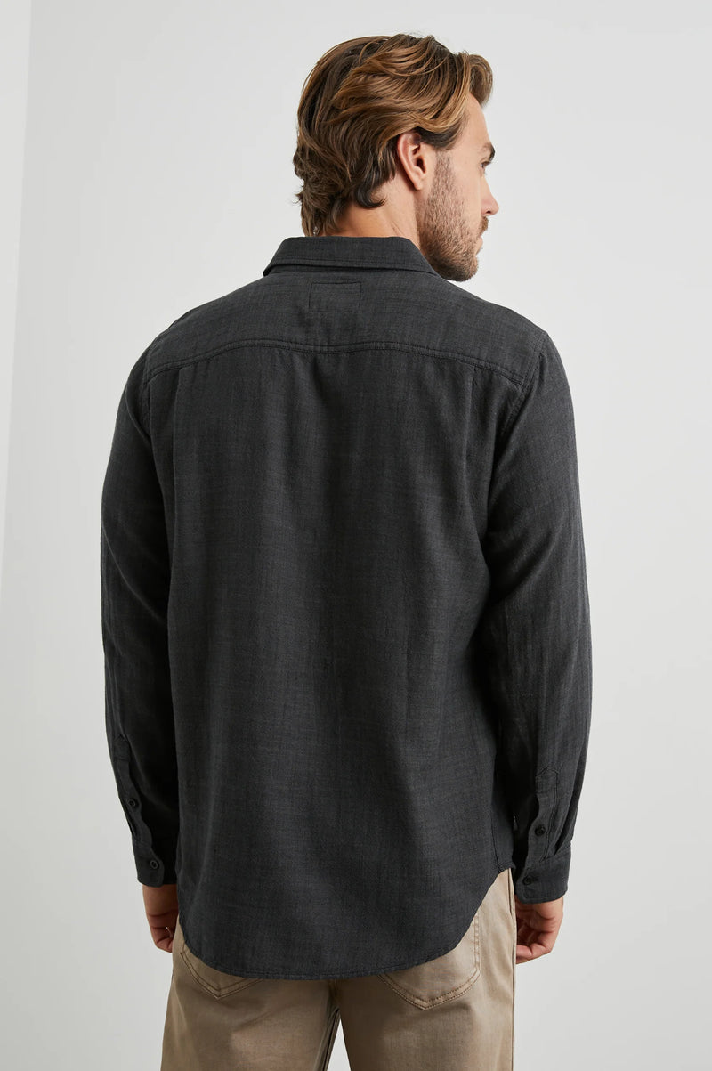 Rails Wyatt Black Chambray Long Sleeve Shirt