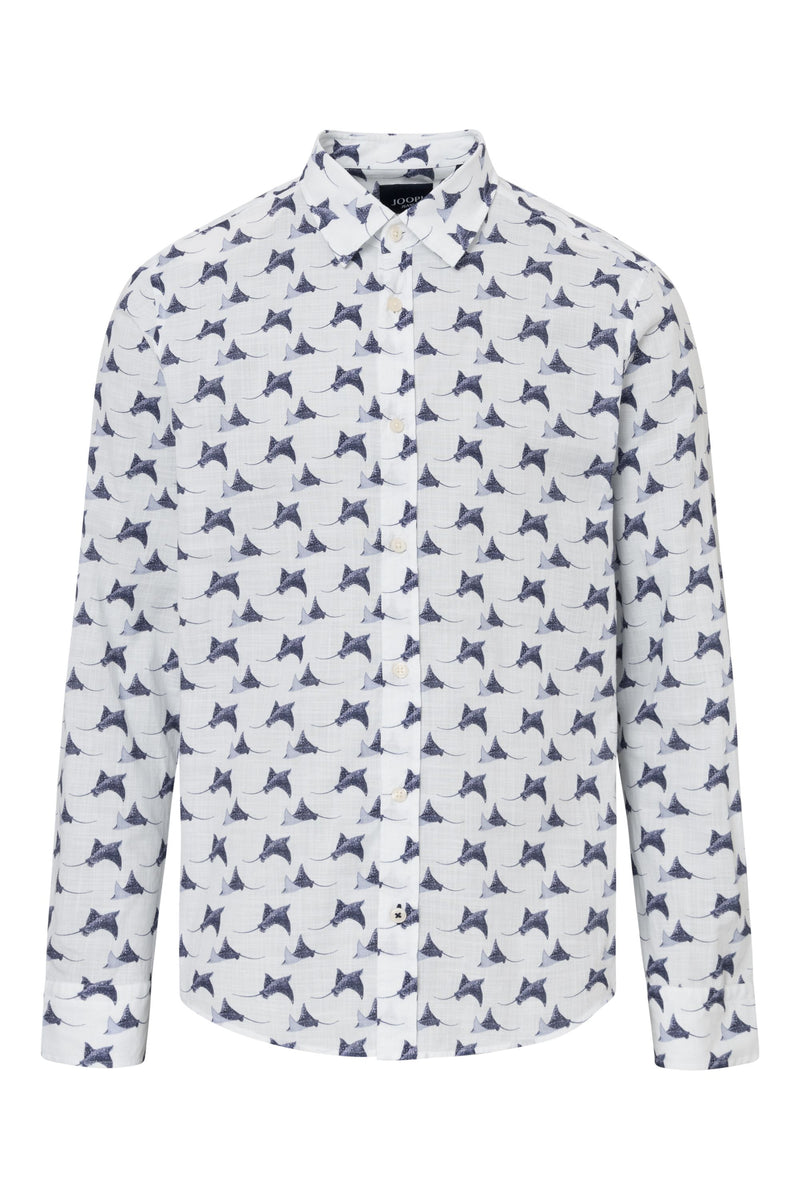 Joop Hanson Devil Ray Pattern Long Sleeve Shirt