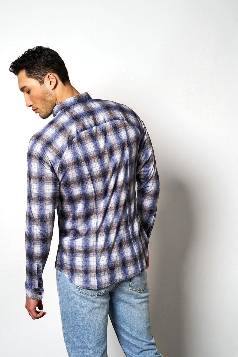 Desoto Soft Brushed Check Long Sleeve Jersey Shirt