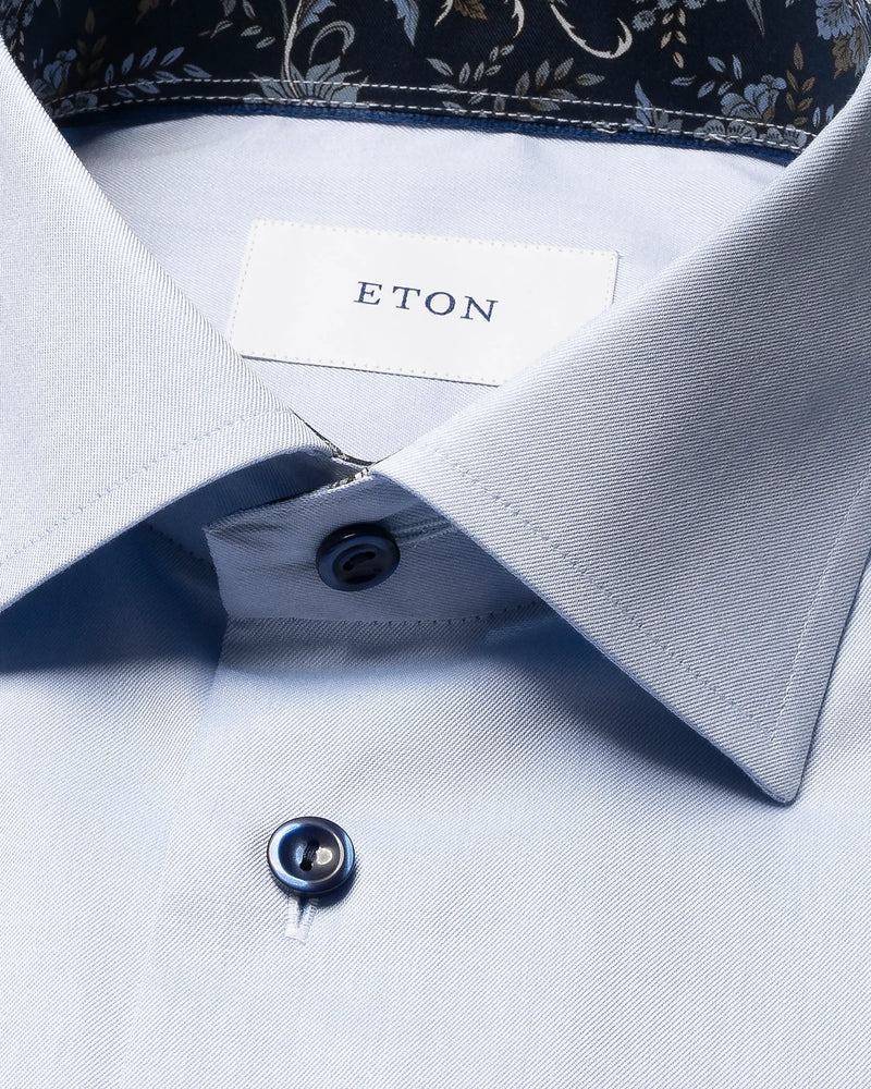 Eton Contemporary Fit Blue Paisley Button Fancy Twill Shirt