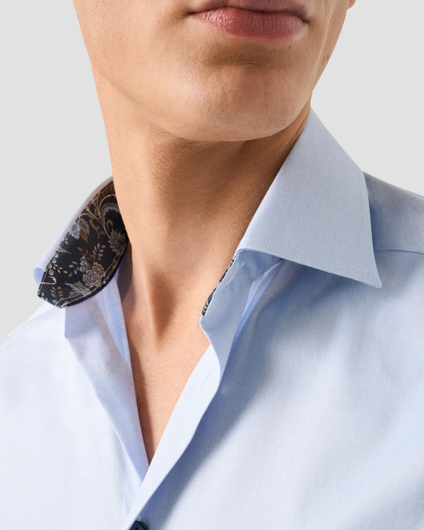Eton Contemporary Fit Blue Paisley Button Fancy Twill Shirt
