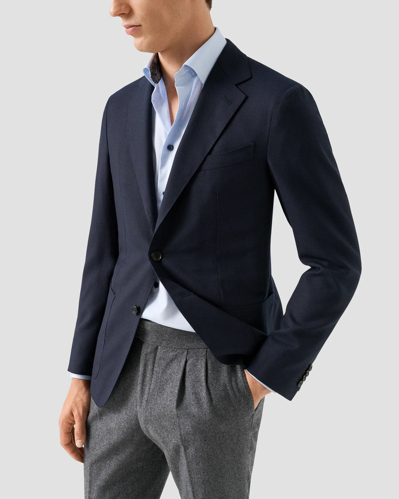 Eton Contemporary Fit Blue Paisley Button Fancy Twill Shirt