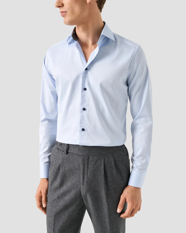 Eton Contemporary Fit Blue Paisley Button Fancy Twill Shirt