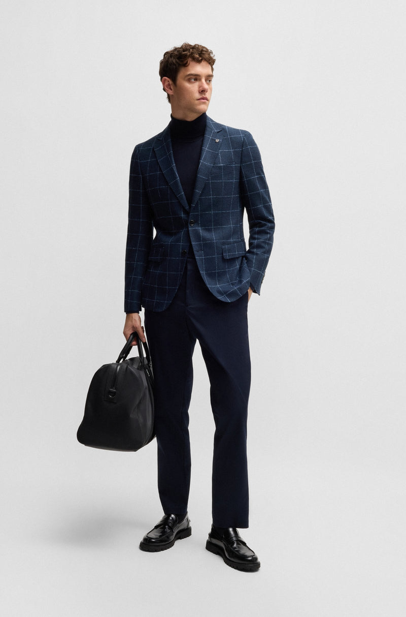 Hugo Boss Hutson Navy Check Sports Jacket