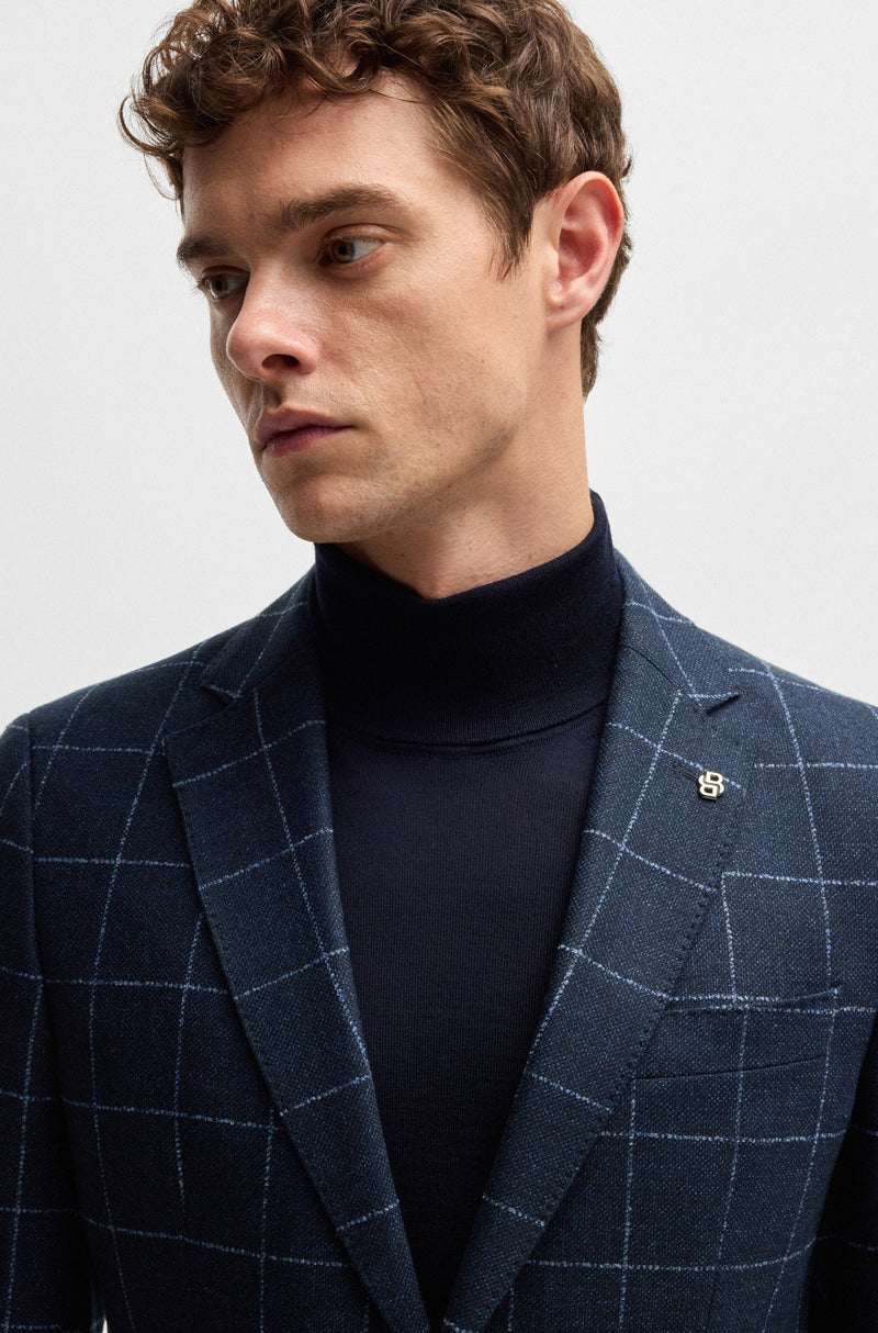 Hugo Boss Hutson Navy Check Sports Jacket