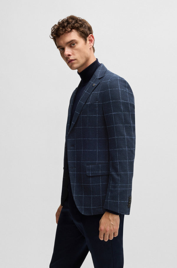 Hugo Boss Hutson Navy Check Sports Jacket