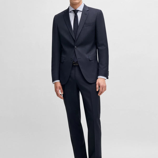 春のセール！【新品】HUGO BOSS 濃紺スーツ BOSS - レギュラーフィット スーツジャケット ストレッチ