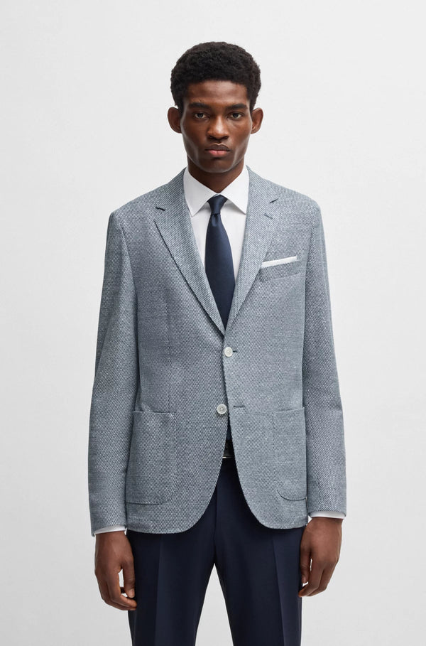 Hugo Boss Jaye Blue Knit Stretch Sports Jacket
