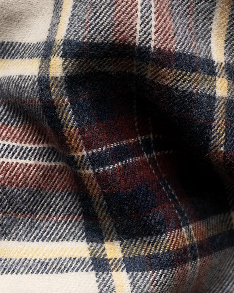 Eton Cranberry Flannel Check Shirt