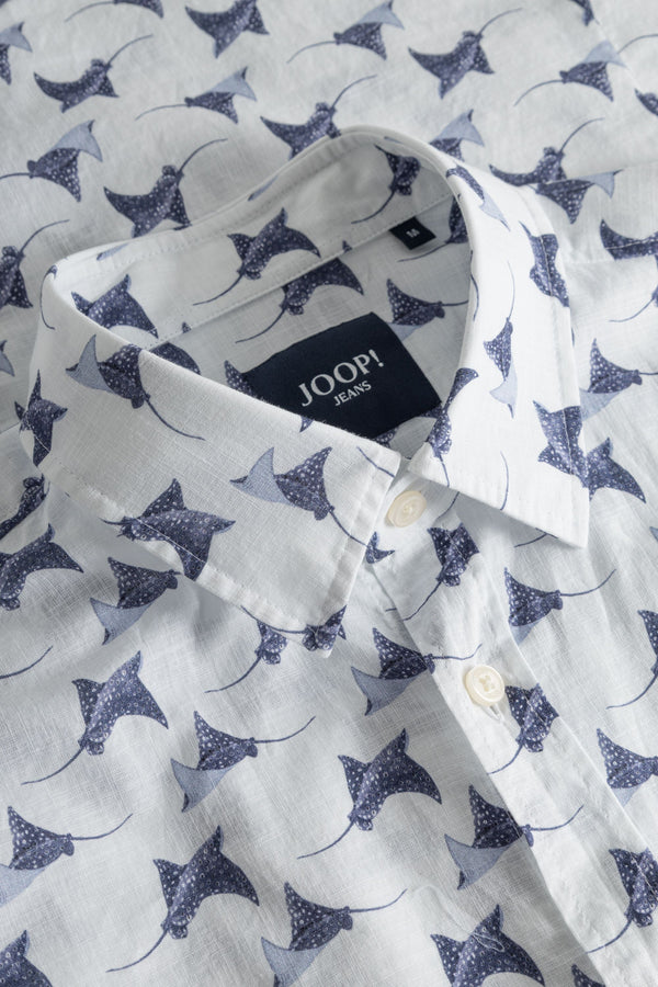 Joop Hanson Devil Ray Pattern Long Sleeve Shirt