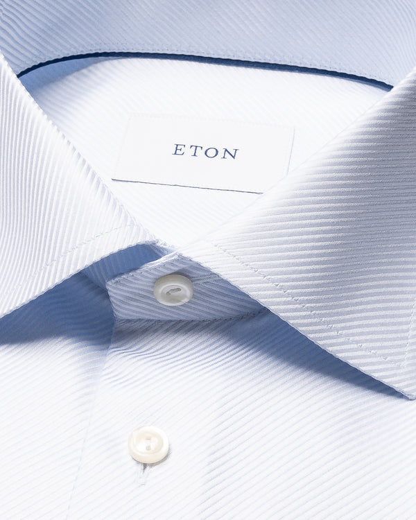 Eton Slim Fit King Twill Soft Blue Shirt